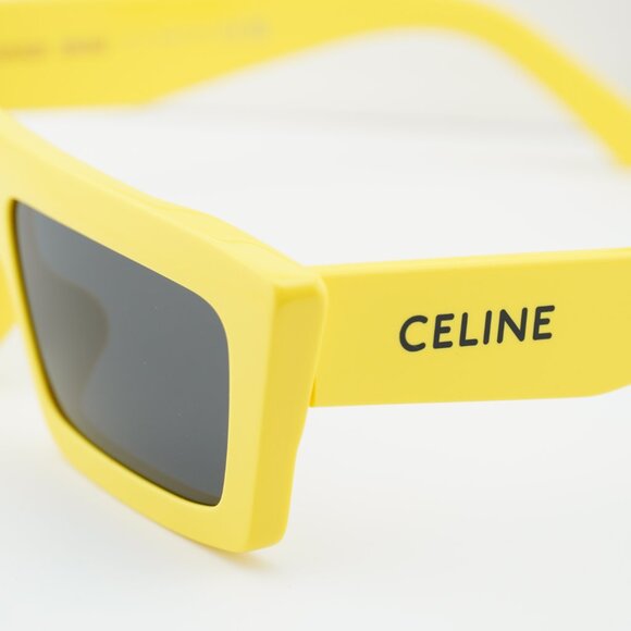 Celine CL40214U 39A Rectangle Sunglasses - Yellow/Grey main image 7